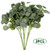 Bulexy 3 Pcs Artificial Eucalyptus Leaves Stems Bulk Artificial Eucalyptus Leaves Plant in Grey Green 11" Tall Artificial Greenery Holiday Greens Wedding Greenery