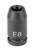 Grey Pneumatic GRE908ET E8 External Torx Impact Socket, 1/4" Drive x E8