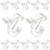 SharpTank Clear Hinged Ceiling Hooks - 12 Pack of T-Bar Track Clips for Suspended Ceilings - Hooks for Hanging Classroom Decorations, Office Signs, Plants - Holds up to 10 lbs