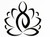 CCI Lotus Yoga Meditation OM Hindu Decal Vinyl Sticker|Cars Trucks Vans Walls Laptop| Black |5.5 x 5 in|CCI1202