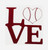 CCI Baseball Love Decal Vinyl Sticker|Cars Trucks Vans Walls Laptop| RED|5.5 x 5.5 in|CCI1238