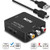 RCA to HDMI Converter, 1080P RCA Composite CVBS, AV to HDMI Video Audio Converter Adapter, Supporting PAL/NTSC with USB Power Cable for PS2 Wii Xbox SNES N64 VHS VCR Camera DVD (Black)