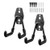 DOITOOL 2PCS Garage Storage Hooks Heavy Duty Ladder Hooks for Wall Garage Hooks,Wall Mount Garage Storage Utility Double Hooks for Organizing Power Tools,Ladders,Bikes (Black,11 x 7 x 1 cm)