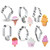 Dxary Ice Cream Cookie Cutter, 6 Pieces Small Sweet Cookie Cutters Set Stainless Steel Metal Molds Cutters for Making Ice Cream Cone, Popsicle, Soft Serve Ice Cream, Ice Cream Sundae