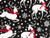 Snowflakes and Reindeer Red Black Holiday Gift Wrap Paper - 15 Foot Roll
