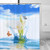 BLEUM CADE Flower in The Water Shower Curtain Butterfly Blue Sky Bathroom Shower Curtain Durable Mildew Resistant Waterproof with 12 Hooks
