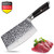 Meat Cleaver 7 Inch Cleaver Knife Chinese Chef Knife German Steel Chopper Cleaver Butcher Knife for Home Kitchen or Restaurant