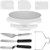 Cake Decorating Supplies - 11 Inch Rotating Cake Turntable with Cake Shovel,Cake Board,2 Angled Icing Spatulas, 3 Comb Icing Smoother, Cake Leveler (ZC024)