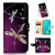 for Samsung Note 10, Galaxy Note 10, Fancy Art Wallet Flip Phone Case Cover, A23011 Purple Dragonfly 23011