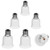 CliCli E17 to E26 Bulb Adapter (E26 Bulb in Smaller E17 Socket), Intermediate E17 to Standard Medium E26 Screw Base Socket Converter, Intermediate E17 Base Light Adapter of 6 Pack