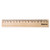 Hearoo Clear Plastic Ruler Straight Ruler Plastic Measuring Tool for Student School Office (Wood)
