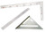 Liyafy 7 Inch Aluminum Alloy Triangle Carpenter's Square+Right Angle Ruler 30cm+90 Degree Square Angle Metric Ruler 15cm Measuring Ruler Angle Protractor Tool