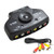 Bonayuanda 2-Way 2 Input 1 Output Audio Video AV RCA Switcher Switch Selector Splitter Box Black