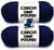 Caron One Pound Yarn - 2 Pack with Patterns (Midnight Blue)