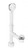 Westbrass 14" All Exposed 17 Gauge Brass Twist & Close Bath Drain with 2-Hole Faceplate, Powder Coat White, D3211K-50