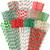 200 Pieces Christmas Drinking Straws Biodegradable Paper Drinking Straws Striped Dot Christmas Tree Pattern Straws for Christmas New Year Party Accessories