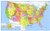 48x78 United States Classic Laminated Wall Map Poster
