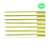 TKDY Green Bamboo Wood Paddle Skewers Picks 10 Inches, for BBQ Kabob Stick, Outdoor Grilling, Cocktail, Appetizers (100 Pcs).