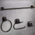 LUCKUP Oil Rubbed Bronze 4 Piece Bathroom Accessory Set, Towel Bar Accessory Set, Include 24 Towel Bar, Robe Hook,6.6 Towel Ring, and 7 Toilet Paper Holder, 304 Stainless Steel Wall Mounted