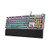 FIODIO Mechanical Gaming Keyboard, RGB LED Rainbow Gaming Backlit, 104 Anti-ghosting Keys, Quick-Response Quiet Black Switches, Multimedia Control for PC and Desktop Computer, with Removable Hand Rest