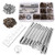 Leather Snap Fasteners Kit,Metal Snaps with Setting Tools for Leather, 2 Color Clothing Snaps Kit for Clothing, Leather, Jacket, Jeans Wear, Bags, Bracelet