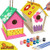 H-A 2Pack DIY Bird House Kit-Build and Paint Birdhouse(Includes Paints & Brushes) Unfinished Paintable Bird House for Kids to Build,Wooden Arts for Girls Boys Toddlers Ages 3-5 8-12