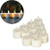 Battery Operated Tea Lights LED Flameless Candles, Electric Battery Powered Fake Candles with Votive Flickering Bulb, Pack of 12