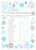 25 Winter snowflake boy baby shower game blue 5x7 inches (Word Scramble)