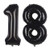 GAKA 40 Inch Black 18th Birthday Number Balloons 18 Foil Mylar Balloon for Anniversary Party Decoration