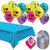 90's Party Supplies - Party Pack of Floppy Disk Napkins, CD Paper Plates, 90's Tablecover, and 90's Balloons (Serves 16)