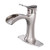 Bathfinesse Waterfall Brushed Nickel Bathroom Sink Faucet Single Handle One Hole Commercial Lavatory Faucets