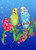 Parakeet Christmas Cards : 10 Holiday Cards with Red Envelopes - ADORABLE!