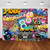COMOPHOTO Hip Pop 80's Theme Party Backdrop 7x5ft Back to The 80s Retro Photography Background 80th Graffiti Wall Birthday Party Decoration Supplies Photobooth Backdrops
