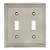 Cosmas 25033-SN Satin Nickel Double Toggle Switch Plate Switchplate Wall Cover