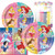 Princess Themed Party Pack  Includes Paper Plates & Luncheon Napkins Plus 24 Birthday Candles  Servers 16