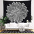 Wall Hanging Tapestry - Living Room Decor - Home Decor - Home Wall Art - Large Tapestries for Bedroom, College & Dorm (Black and White Flower Tapestry)