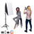 1600W Softbox Photography Lighting, Heorryn Continuous Softbox Lighting Kit 20"X28" Professional Photo Studio Equipment with 2M Adjustable Stand and 5500K LED Bulb for Video Filming Portraits