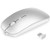 Rechargeable Wireless Mouse,3 Adjustable DPI ?Less Noise,2.4G Slim Silent Click Wireless Optical Mice, Portable Mobile Wireless Mouse for Notebook, PC, Laptop, Computer, (Silver)