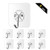 Wall Hooks 17lb(Max) Transparent Reusable Seamless Hooks,Waterproof and Oilproof,Bathroom Kitchen Heavy Duty Self Adhesive Hooks,8 Pack