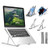 Laptop Stand, Aluminum Ventilated Laptop Stand Adjustable Portable Tablet Stand, Ergonomic Desktop Holder Foldable Computer Riser for MacBook Air Pro, Dell XPS, More 10-15.6 inches Laptops&iPad