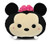 Disney Tsum 19" Minnie Mouse Round Bean Bag, Black