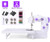Suteck Mini Sewing Machine for Beginners Portable Electric Sewing Machines with Extension Table, Bonus 10 Thread Spools