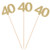 Pack of 10 Gold Glitter 40th Birthday Centerpiece Sticks Number 40 Table Topper Anniversary Pary Decorations
