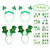 14 Pack St. Patricks Day Headband Shamrock Head Boppers Accessories and St Patricks Day Shamrock Clover Tattoo Party Green Favors Decorations