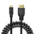 Copeak Coiled HDMI to Micro HDMI Cable High Speed Micro HDMI to Full HDMI Male Cable 19.7"/50cm High Speed Support 1080p Ethernet & Audio Return