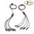HUELE 2PCS 5 In 1 USB Game Charging Cable for NDS Lite / Wii U / New 3DS XL LL 2DS for GBA SP / PSP 1000 2000 3000 Charger Cable Cords(115cm)