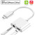 for iPhone Headphone Jack Adapter 3.5mm Jack Car Charger AUX Cord Dongle Converter Splitter Charge & Audio Cables 2 in 1 for iPhone 7/7 Plus/8/X/10/11/XR/XS/XS Max Earphone Adaptor Support iOS System