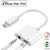 for iPhone Headphone Jack Adapter 3.5mm Jack Car Charger AUX Cord Dongle Converter Splitter Charge & Audio Cables 2 in 1 for iPhone 7/7 Plus/8/X/10/11/XR/XS/XS Max Earphone Adaptor Support iOS System