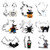9 pcs Halloween Cookie Cutter Stainless Steel Cookie Mold Making Cookies Muffins, Biscuits, Sandwiches