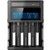 Universal Smart Battery Charger, 4 Bay Fast Charger with LCD Display for Rechargeable Batteries Ni-MH/Ni-Cd AA AAA AAAA C, Li-ion 18650 26650 22650 18500 18350 17670 17500 16340 14500 10440